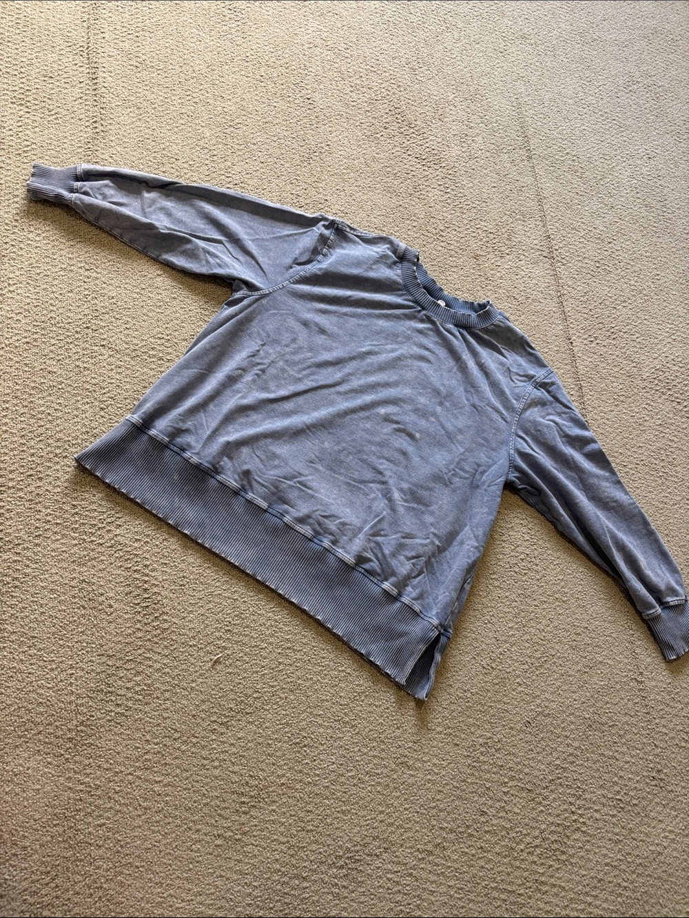 Jane and Delancey Faded Blue Crewneck Sweater